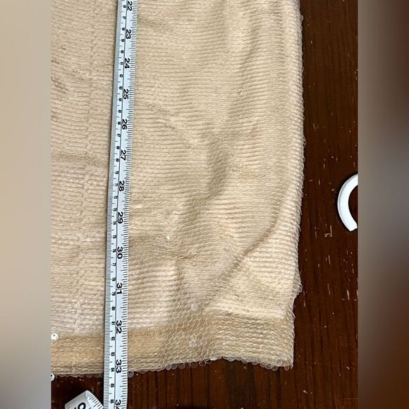 NWT Cream Sequin Party Mini Dress M - Picture 4 of 5
